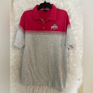 Ohio State Buckeyes NWT Colosseum Men’s Short Sleeve Polo Shirt. Size XL